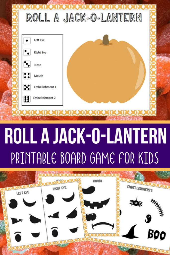 Free Printable Halloween Game for Kids: Roll A Monster