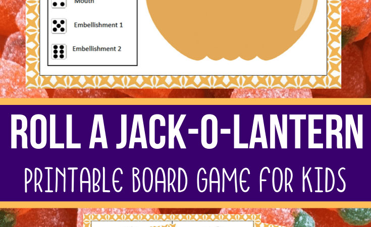 Roll a Jack O Lantern Printable Game