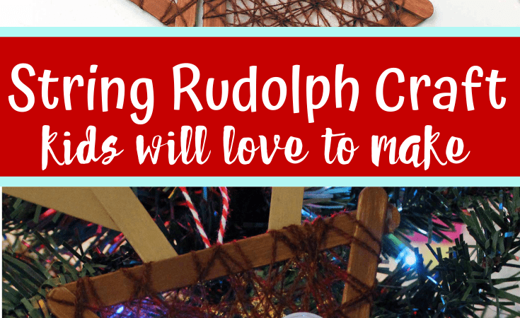 String Rudolph Ornament Craft for Kids