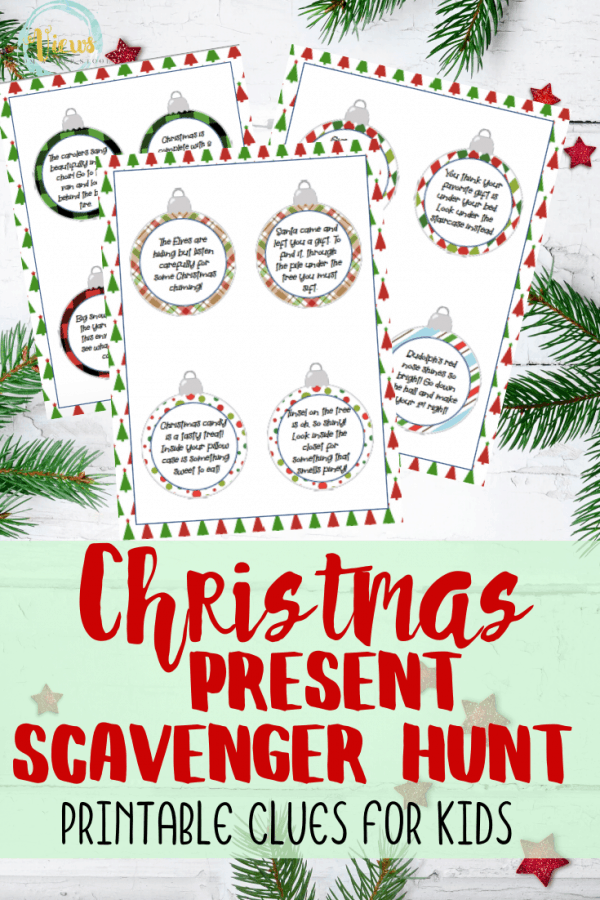 Christmas Present Scavenger Hunt Printable Cards - Views From a Step Stool