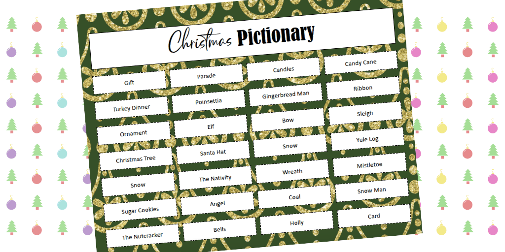 printable pictionary board
