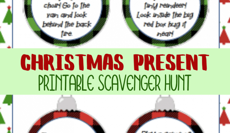 Christmas Present Scavenger Hunt Printable Cards