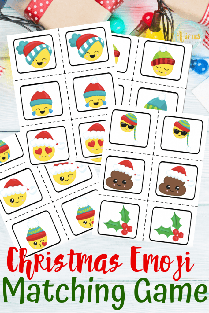 Emoji Christmas Matching Game Printable Views From a Step Stool