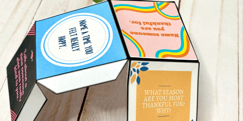 Free Printable Gratitude Dice for Families - Views From a Step Stool