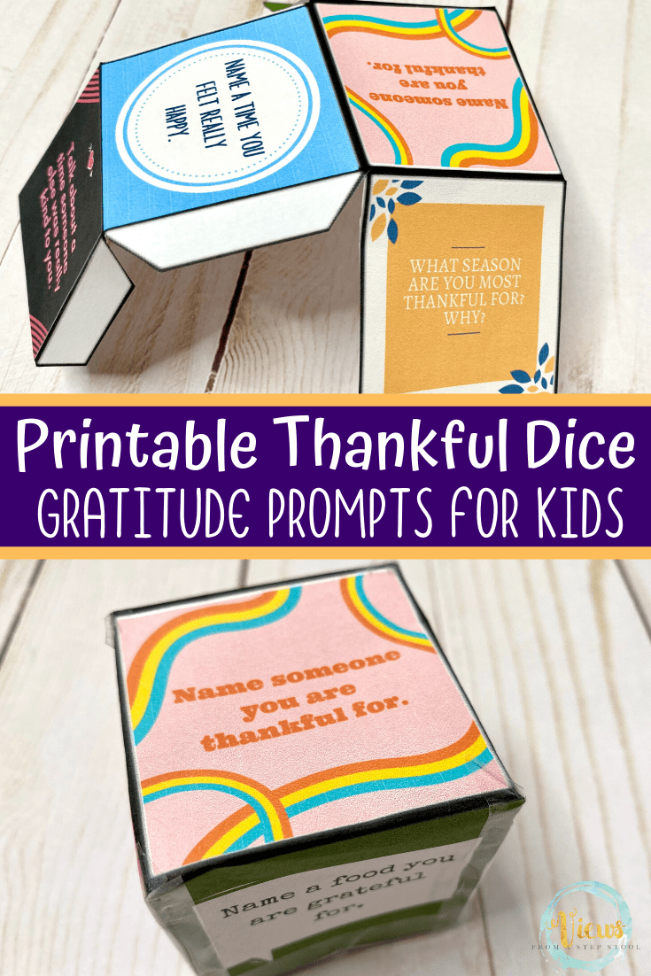 Free Printable Gratitude Dice for Families