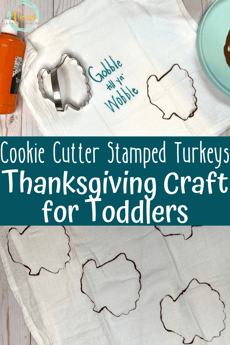 Stamped Turkey Towel: Thanksgiving Craft for 1 and 2 Year Olds