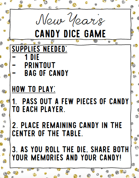 Printable New Year's Game