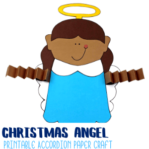 Angel Accordion Paper Craft with Printable Template