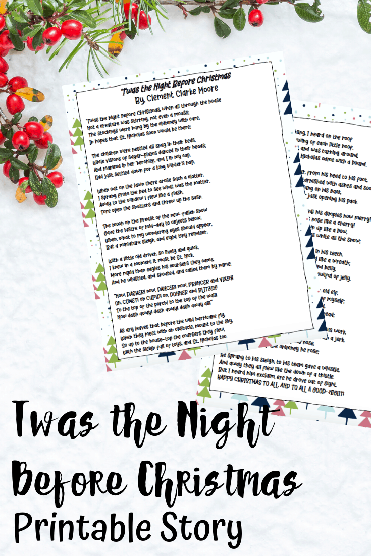 Twas the Night Before Christmas Printable Pack Views From a Step Stool