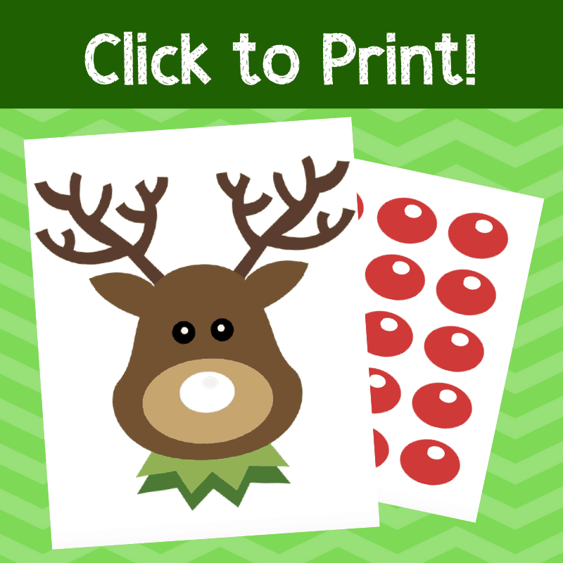 Pin the Nose on Rudolph Printable Christmas Party Game Views From a