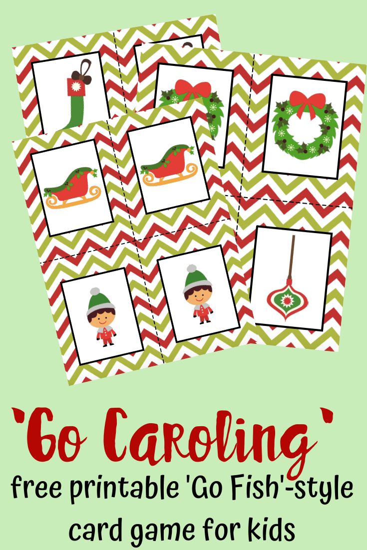 go caroling printable christmas card game for kids