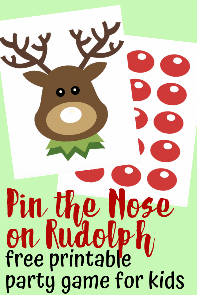 This Pin the Nose on Rudolph game is the perfect Christmas party game