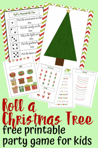 Roll a Christmas Tree Printable Game for Kids - Views From a Step Stool