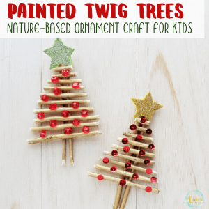 Stick Christmas Tree Ornament Craft for Kids