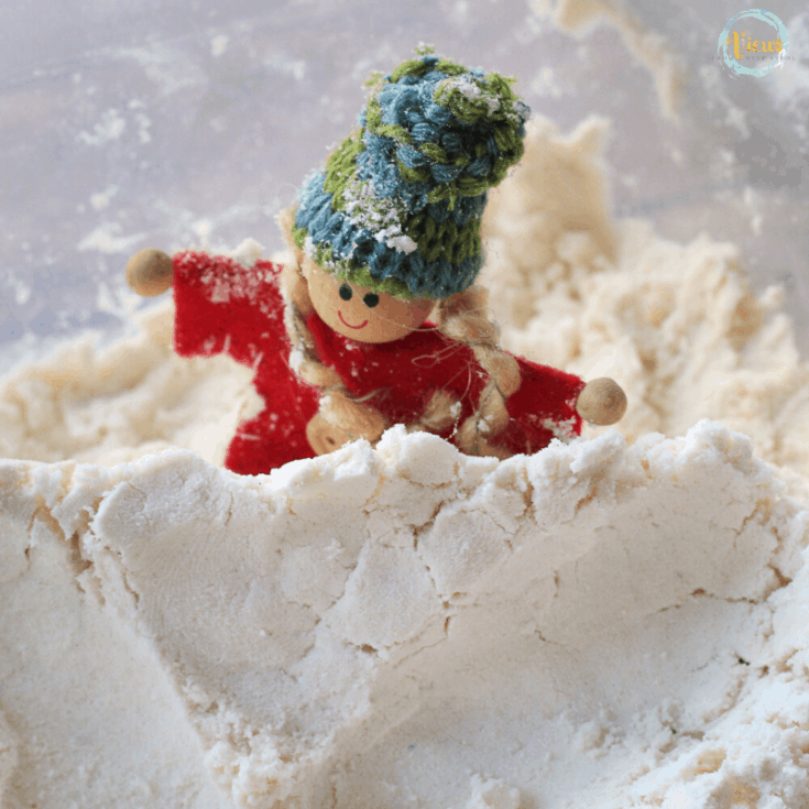Edible Fake Snow Winter Sensory Bin Views From a Step Stool