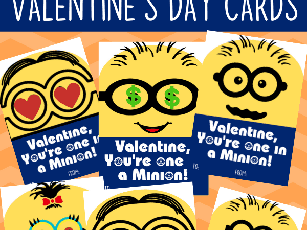 Printable Minion Valentines Day Cards
