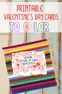 Printable Valentine's Day Card to Color - Views From a Step Stool