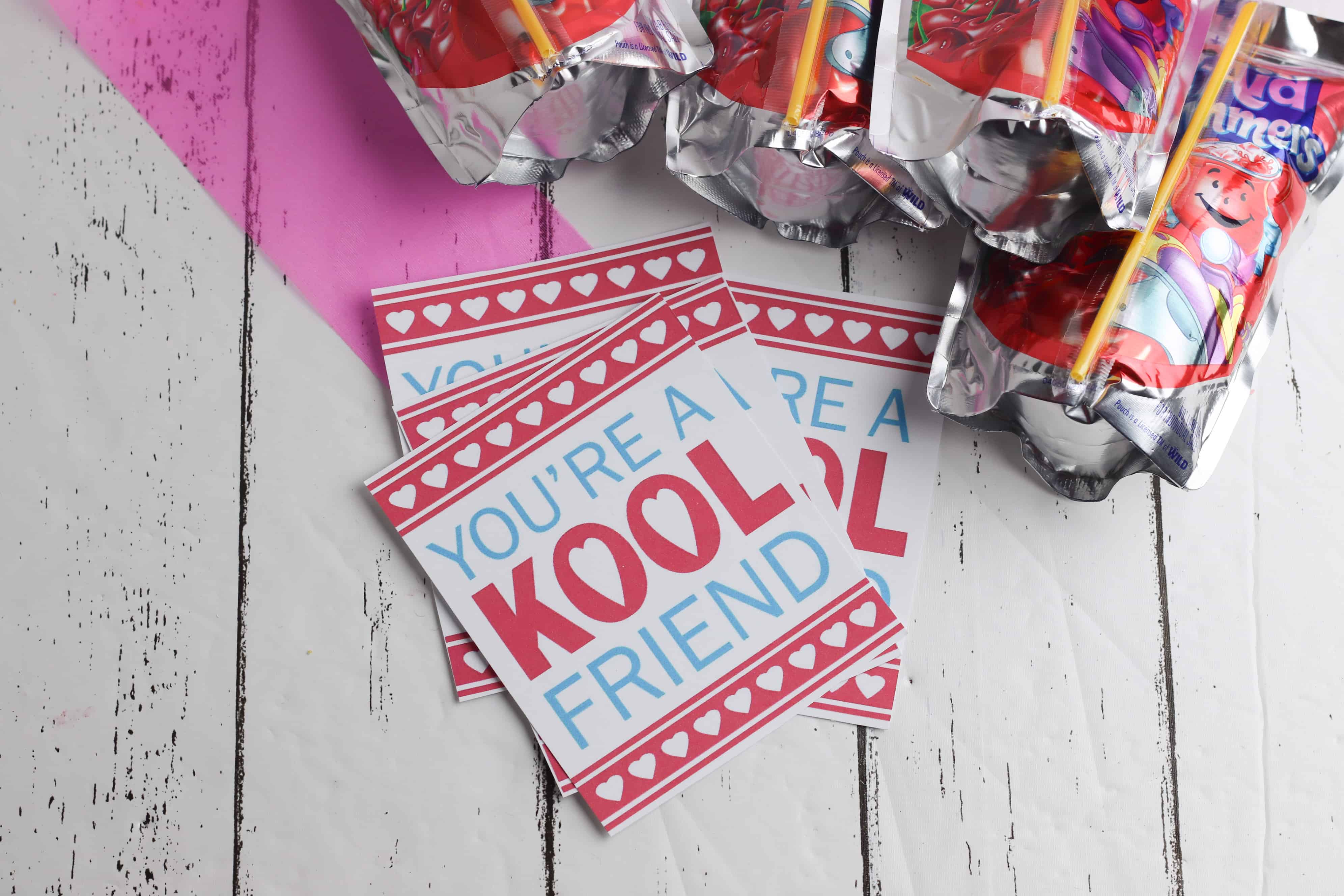 Kool Aid Valentines with Free Printable Views From a Step Stool