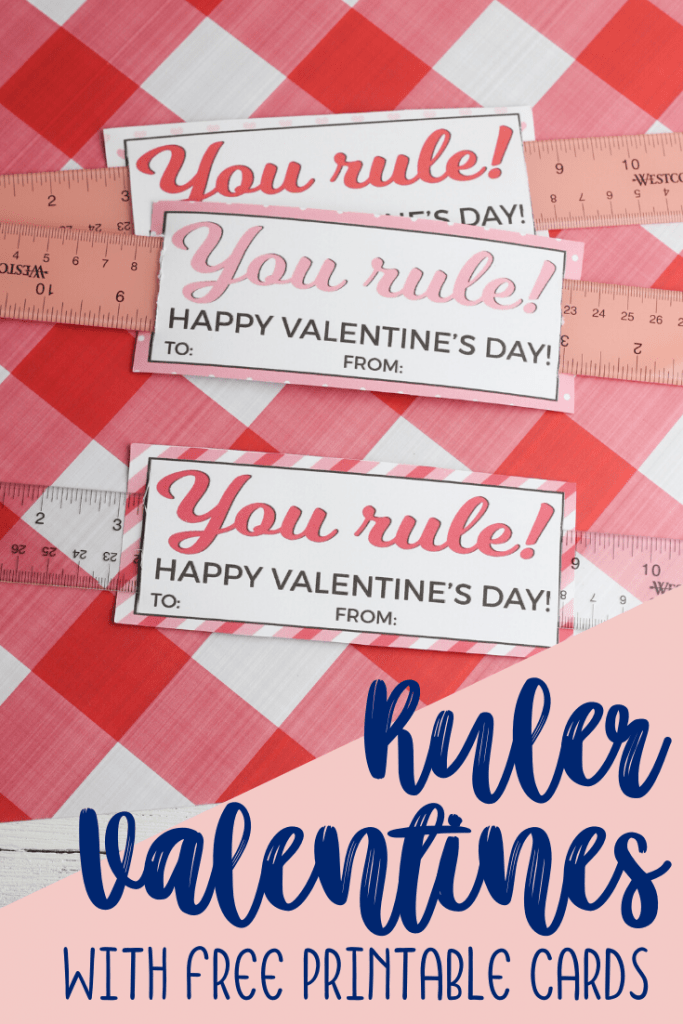 Ruler Valentines with Printable Cards Views From a Step Stool