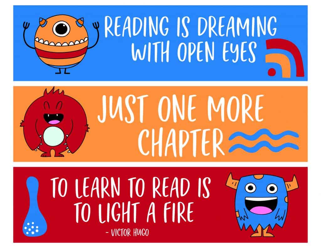 reading quotes for kids bookmarks