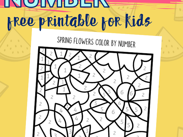 Color by Number Spring Printable for Kids