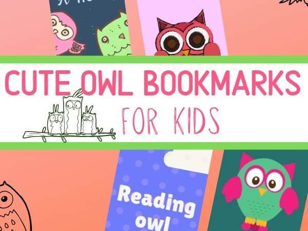 Printable Owl Bookmarks for Kids