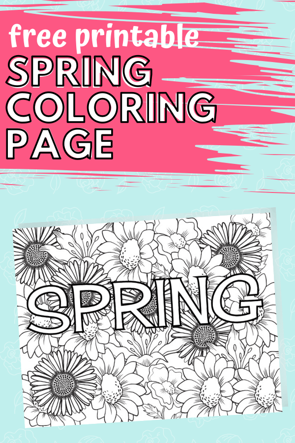 spring coloring page great for kids or adults  views from
