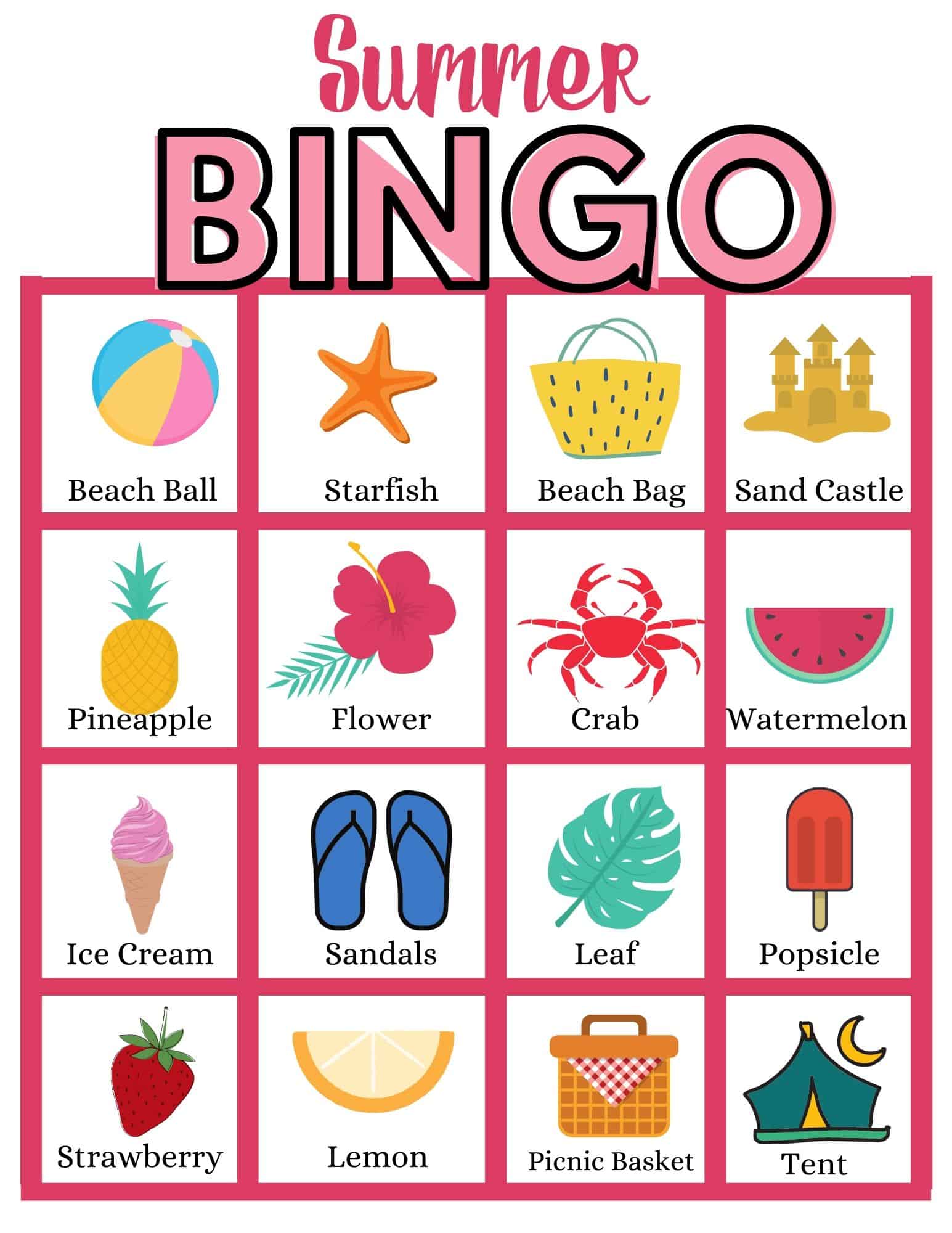 Candy Themed Bingo Cards Free Printable