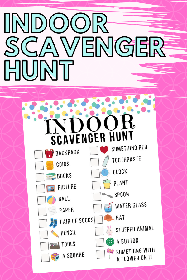 indoor scavenger hunt printable for kids views from a