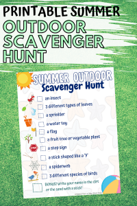 Summer Outdoor Scavenger Hunt Printable - Views From a Step Stool