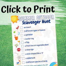 Summer Outdoor Scavenger Hunt Printable - Views From a Step Stool