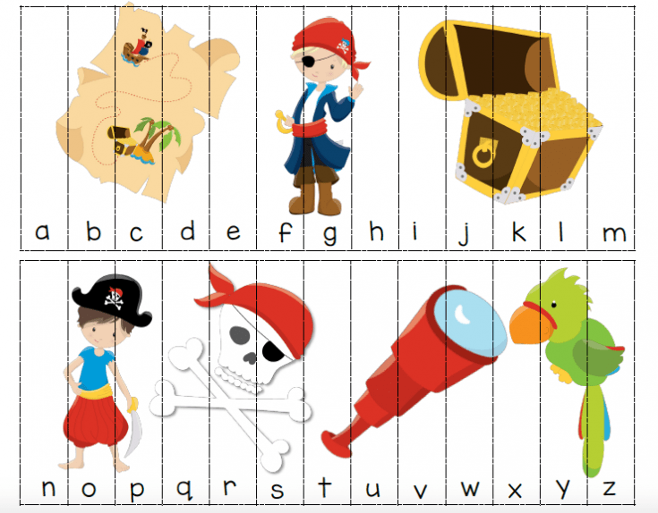 Pirate Printable Alphabet Puzzle for Kids Views From a Step Stool