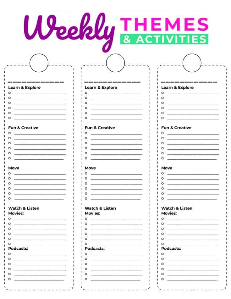 Summer Camp at Home Planner: Free Printable - Views From a Step Stool