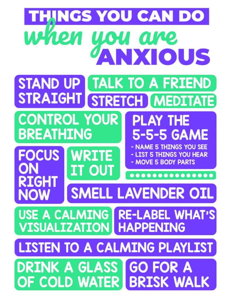 anxiety strategies for kids free printables views from