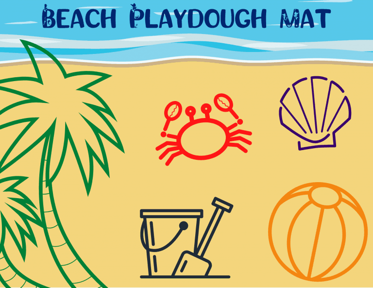 Beach Playdough Mat Printable for Kids Views From a Step Stool
