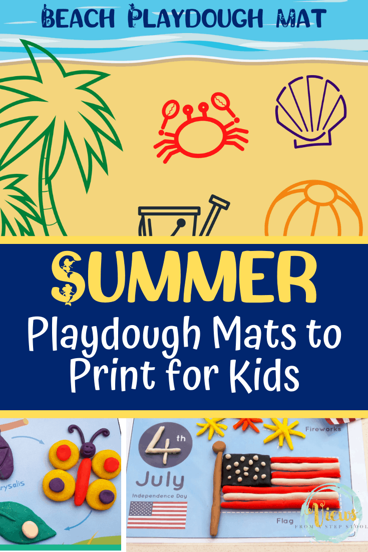 Beach Playdough Mat Printable for Kids - Views From a Step Stool