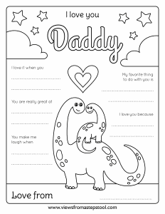 Download I Love Dad Coloring Page Free Printable Views From A Step Stool