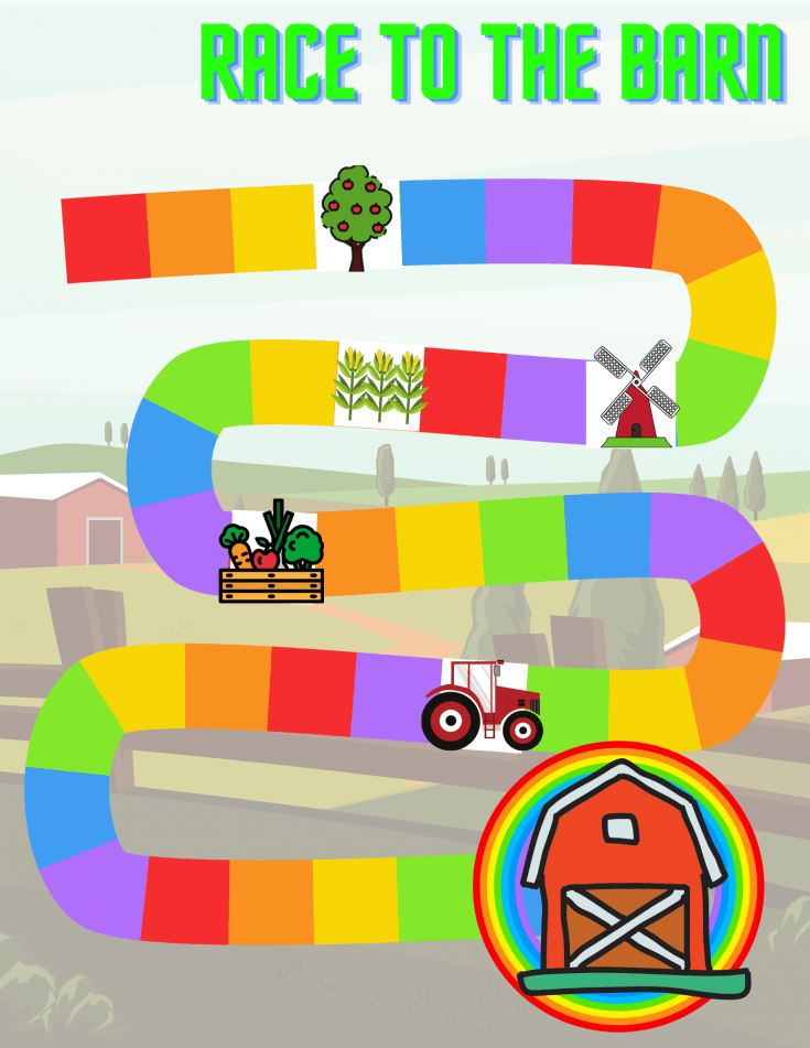 Printable Farm Animal Board Game - Views From a Step Stool