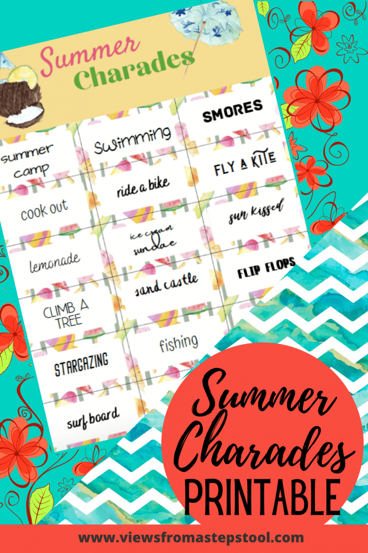 Summer Charades Printable Game - Views From a Step Stool