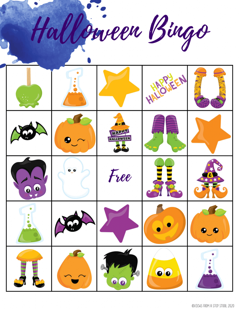 Printable Halloween Bingo Game - Views From a Step Stool