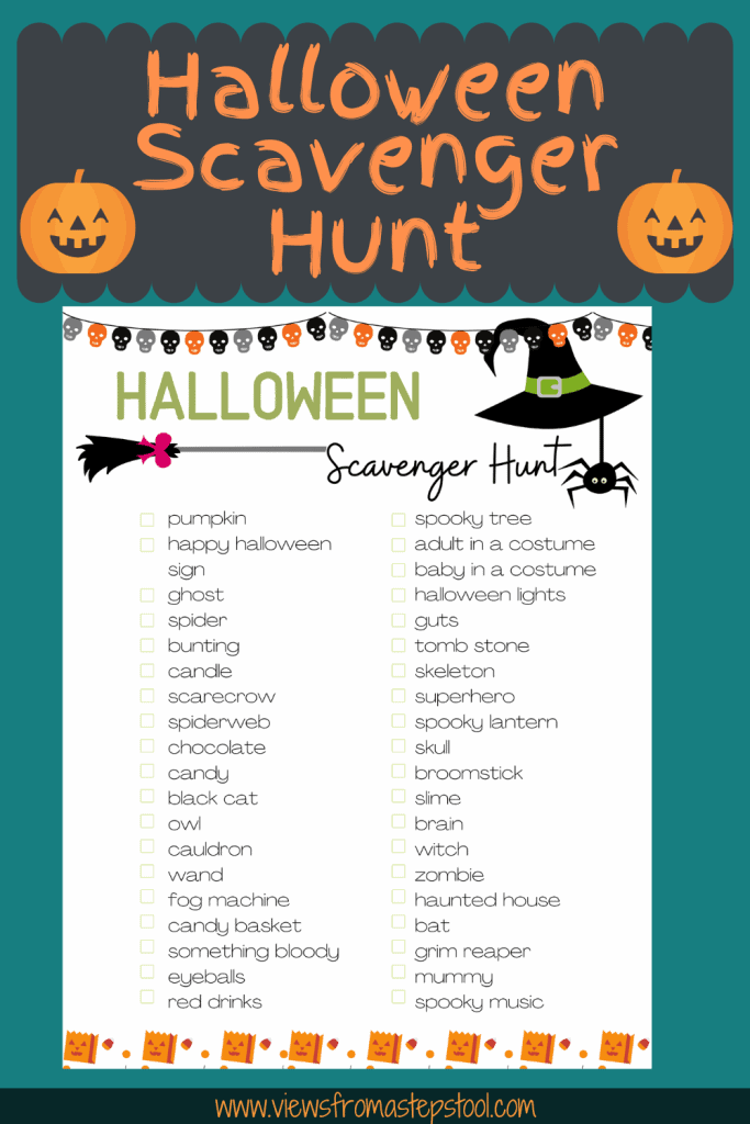 This Halloween Scavenger Hunt is so much fun for the kids! They're