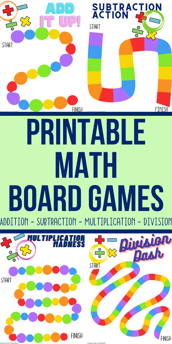 LogicRoots Math Board Games Bundle of Addition and Subtraction Games 
