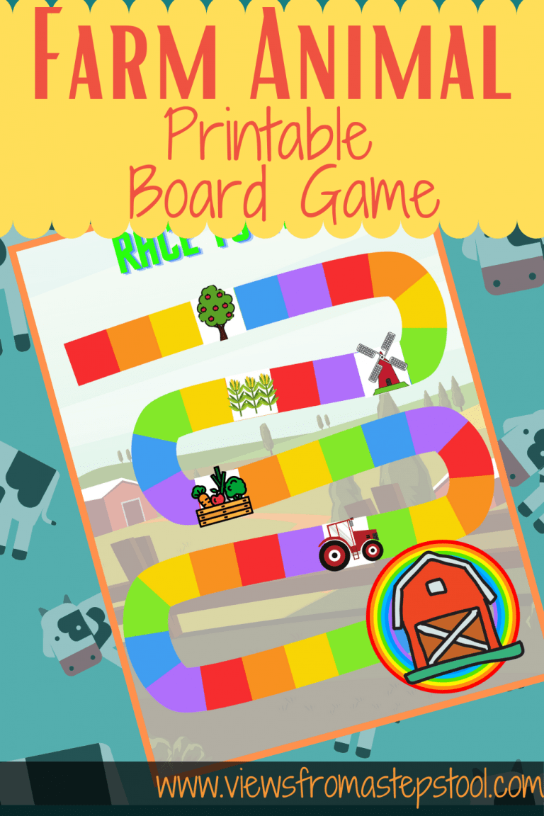 Printable Farm Animal Board Game - Views From a Step Stool