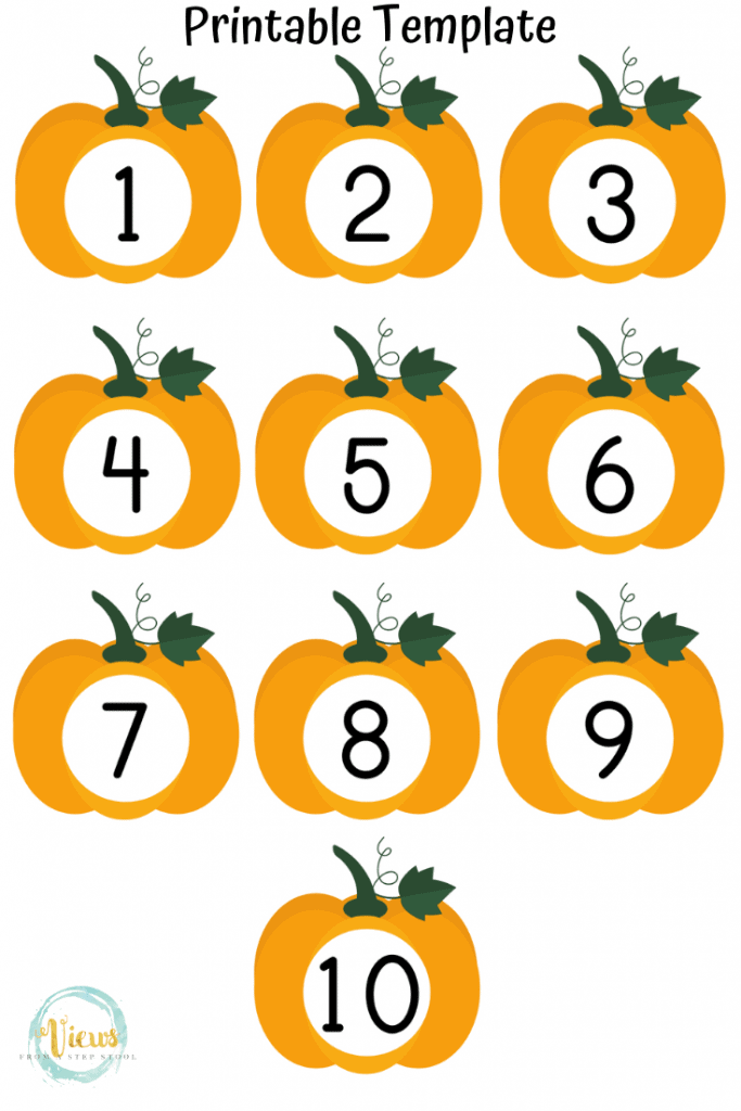 Pumpkin Counting Activity with Popsicle Sticks Views From a Step Stool