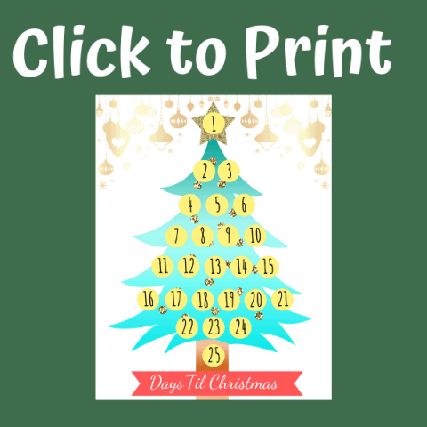 Christmas Countdown Printable - Views From a Step Stool