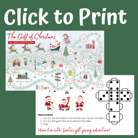 The Gift of Christmas Printable Board Game - Views From a Step Stool