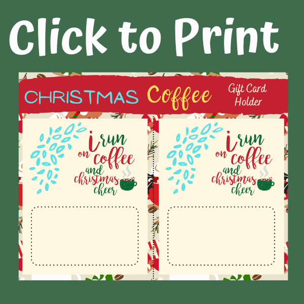 Coffee Gift Card Holder. Coffee Gift Card Printable. Teacher Gift
