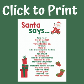 Santa Says Printable Christmas Game - Views From a Step Stool