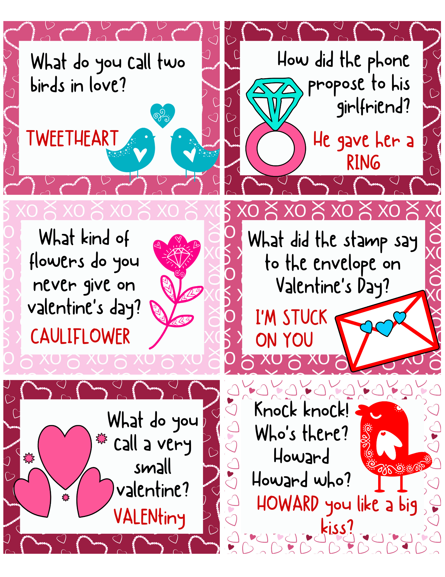 Printable Valentine's Day Lunchbox Jokes Views From a Step Stool
