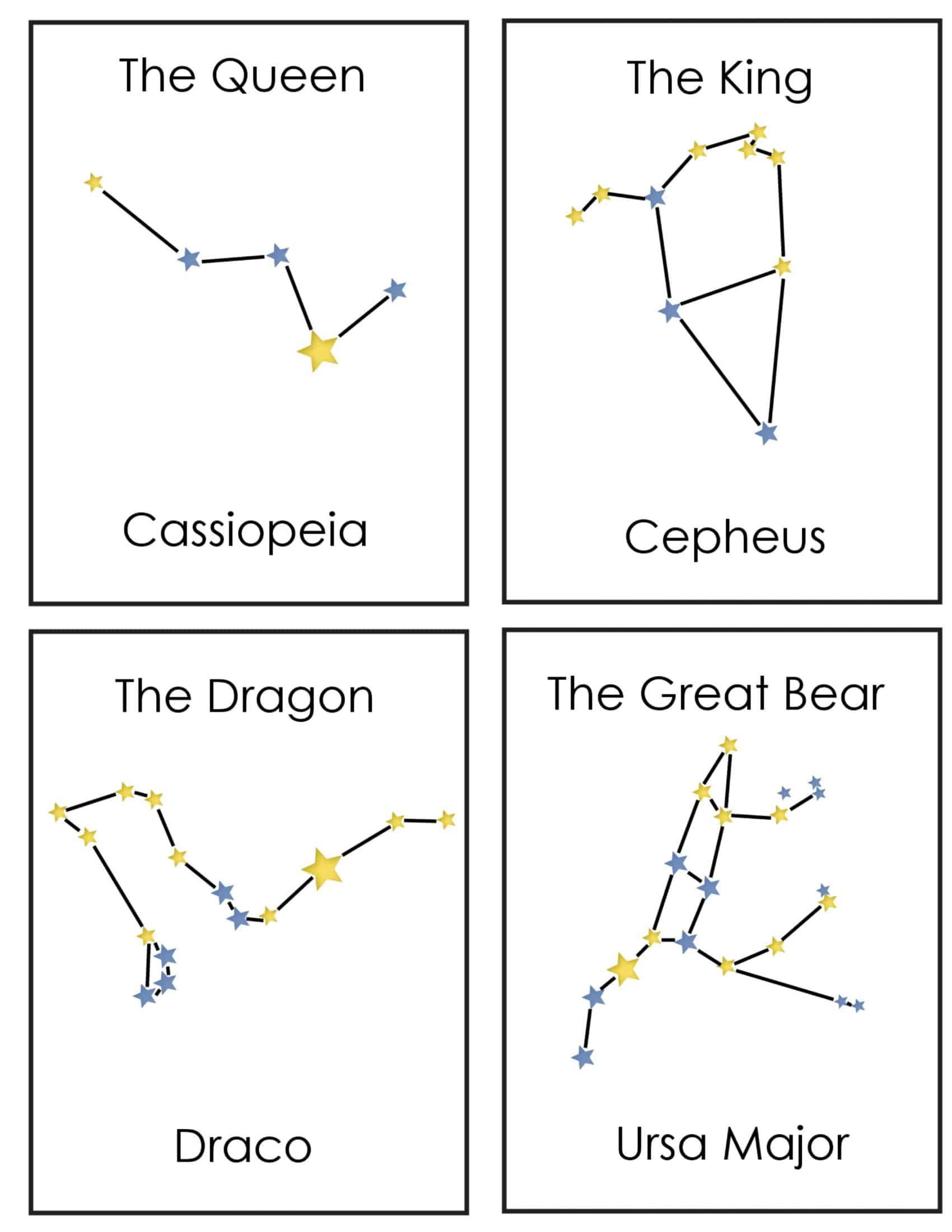 Constellation Printable Cards Printable Word Searches